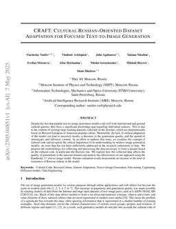 CRAFT: Cultural Russian-Oriented Dataset Adaptation for Focused Text-to-Image Generation