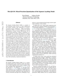 Mix-QSAM: Mixed-Precision Quantization of the Segment Anything Model