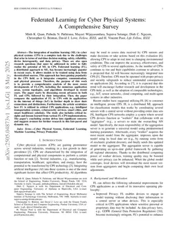 Federated Learning for Cyber Physical Systems: A Comprehensive Survey