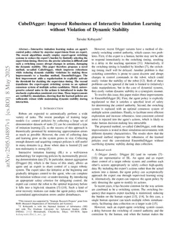 CubeDAgger: Improved Robustness of Interactive Imitation Learning without Violation of Dynamic Stability