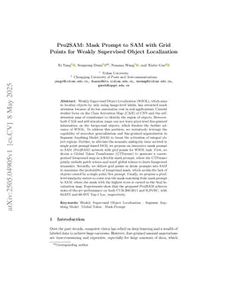 Pro2SAM: Mask Prompt to SAM with Grid Points for Weakly Supervised Object Localization