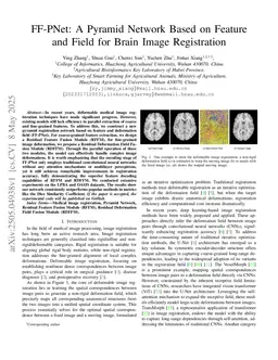 FF-PNet: A Pyramid Network Based on Feature and Field for Brain Image Registration