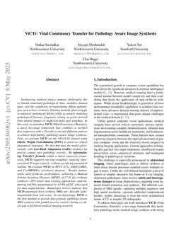 ViCTr: Vital Consistency Transfer for Pathology Aware Image Synthesis