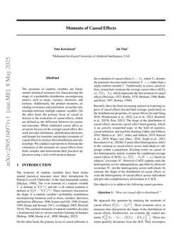 Moments of Causal Effects
