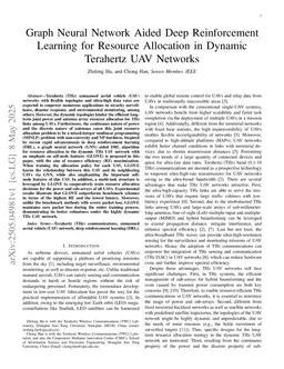 Graph Neural Network Aided Deep Reinforcement Learning for Resource Allocation in Dynamic Terahertz UAV Networks