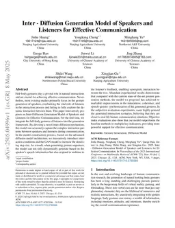Inter-Diffusion Generation Model of Speakers and Listeners for Effective Communication