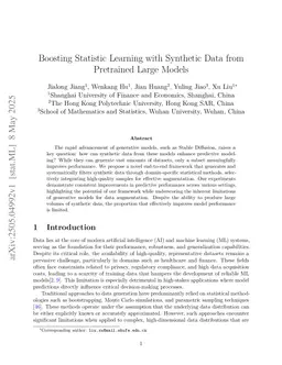Boosting Statistic Learning with Synthetic Data from Pretrained Large Models