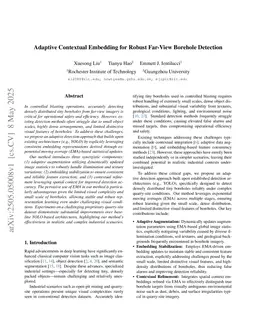 Adaptive Contextual Embedding for Robust Far-View Borehole Detection