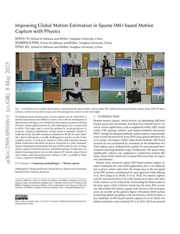 Improving Global Motion Estimation in Sparse IMU-based Motion Capture with Physics