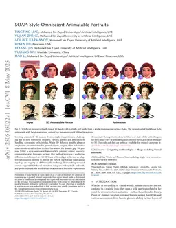 SOAP: Style-Omniscient Animatable Portraits
