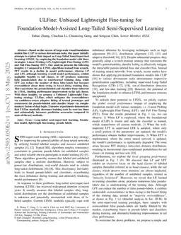 ULFine: Unbiased Lightweight Fine-tuning for Foundation-Model-Assisted Long-Tailed Semi-Supervised Learning