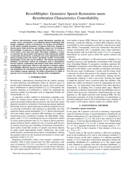 ReverbMiipher: Generative Speech Restoration meets Reverberation Characteristics Controllability