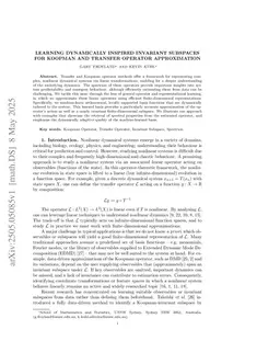 Learning dynamically inspired bases for Koopman and transfer operator approximation