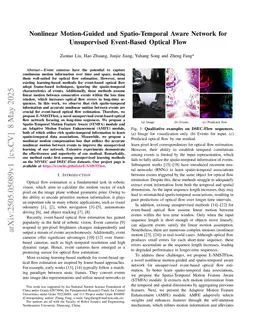 Nonlinear Motion-Guided and Spatio-Temporal Aware Network for Unsupervised Event-Based Optical Flow