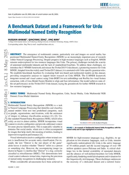 A Benchmark Dataset and a Framework for Urdu Multimodal Named Entity Recognition
