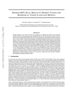 Biomed-DPT: Dual Modality Prompt Tuning for Biomedical Vision-Language Models