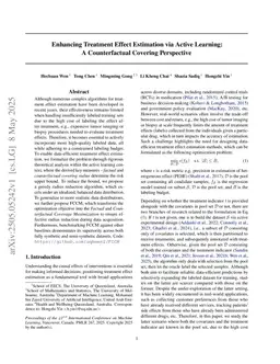 Enhancing Treatment Effect Estimation via Active Learning: A Counterfactual Covering Perspective