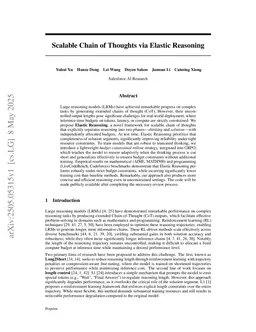 Scalable Chain of Thoughts via Elastic Reasoning