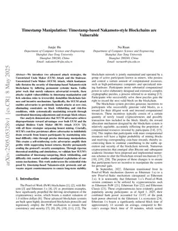 Timestamp Manipulation: Timestamp-based Nakamoto-style Blockchains are Vulnerable