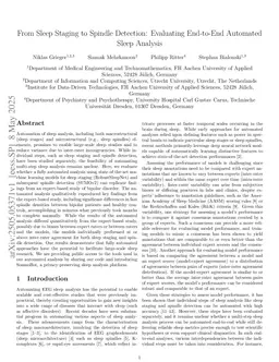 From Sleep Staging to Spindle Detection: Evaluating End-to-End Automated Sleep Analysis