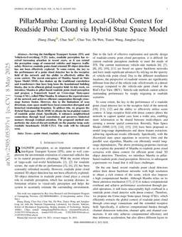 PillarMamba: Learning Local-Global Context for Roadside Point Cloud via Hybrid State Space Model