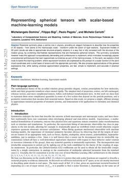 Representing spherical tensors with scalar-based machine-learning models