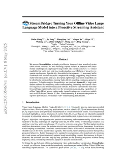 StreamBridge: Turning Your Offline Video Large Language Model into a Proactive Streaming Assistant