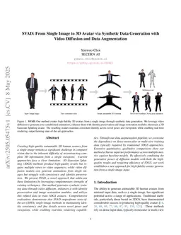 SVAD: From Single Image to 3D Avatar via Synthetic Data Generation with Video Diffusion and Data Augmentation