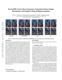 StereoINR: Cross-View Geometry Consistent Stereo Super Resolution with Implicit Neural Representation