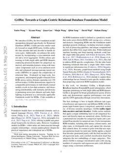 Griffin: Towards a Graph-Centric Relational Database Foundation Model