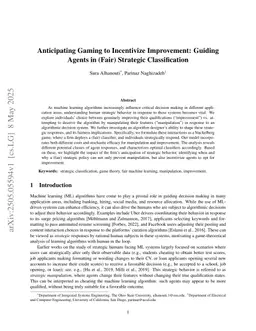 Anticipating Gaming to Incentivize Improvement: Guiding Agents in (Fair) Strategic Classification