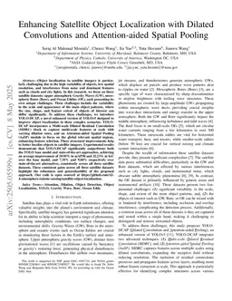 Enhancing Satellite Object Localization with Dilated Convolutions and Attention-aided Spatial Pooling