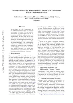 Privacy-Preserving Transformers: SwiftKey's Differential Privacy Implementation