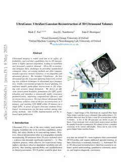 UltraGauss: Ultrafast Gaussian Reconstruction of 3D Ultrasound Volumes