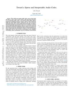 Toward a Sparse and Interpretable Audio Codec