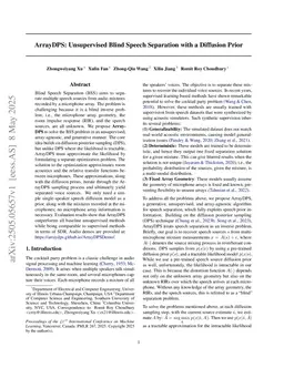 ArrayDPS: Unsupervised Blind Speech Separation with a Diffusion Prior