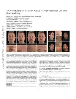 TeGA: Texture Space Gaussian Avatars for High-Resolution Dynamic Head Modeling