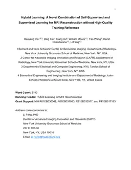 Hybrid Learning: A Novel Combination of Self-Supervised and Supervised Learning for Joint MRI Reconstruction and Denoising in Low-Field MRI