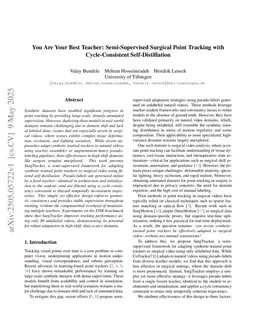 You Are Your Best Teacher: Semi-Supervised Surgical Point Tracking with Cycle-Consistent Self-Distillation