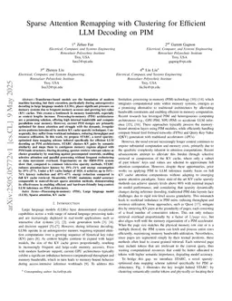Sparse Attention Remapping with Clustering for Efficient LLM Decoding on PIM