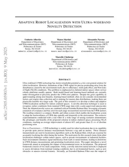 Adaptive Robot Localization with Ultra-wideband Novelty Detection