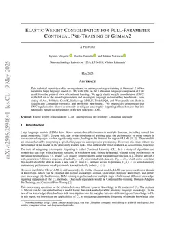 Full-Parameter Continual Pretraining of Gemma2: Insights into Fluency and Domain Knowledge