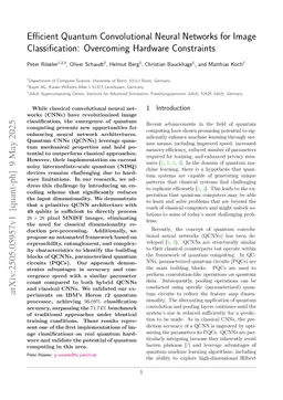 Efficient Quantum Convolutional Neural Networks for Image Classification: Overcoming Hardware Constraints