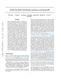FloE: On-the-Fly MoE Inference on Memory-constrained GPU