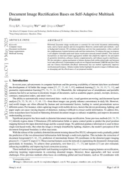 Document Image Rectification Bases on Self-Adaptive Multitask Fusion