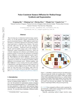 Noise-Consistent Siamese-Diffusion for Medical Image Synthesis and Segmentation
