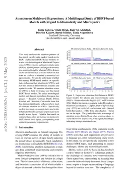 Attention on Multiword Expressions: A Multilingual Study of BERT-based Models with Regard to Idiomaticity and Microsyntax