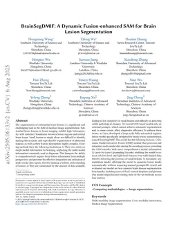 BrainSegDMlF: A Dynamic Fusion-enhanced SAM for Brain Lesion Segmentation