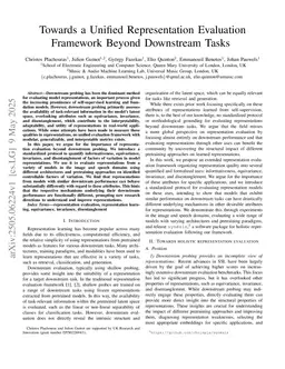 Towards a Unified Representation Evaluation Framework Beyond Downstream Tasks