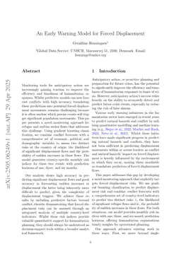 An Early Warning Model for Forced Displacement